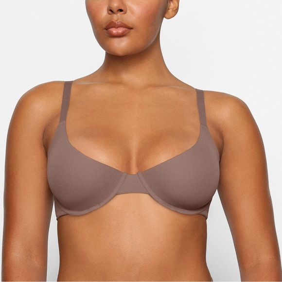 SKIMS Fits Everybody Plunge Bra Umber 38DD - Picture 1 of 7
